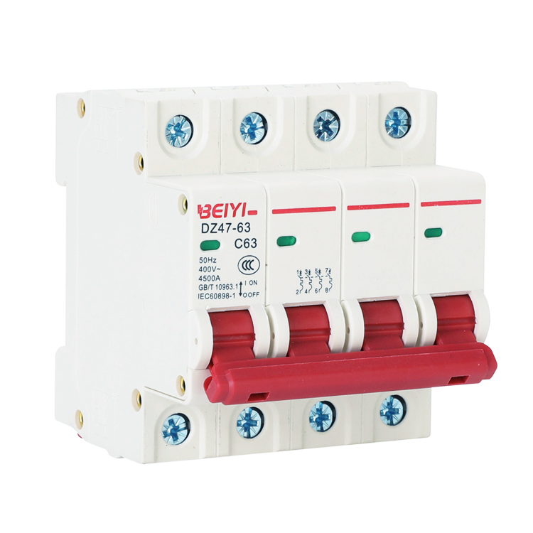 BEIYI 63A AC MCB (4-Pole) | Best 4P MCB in Bangladesh